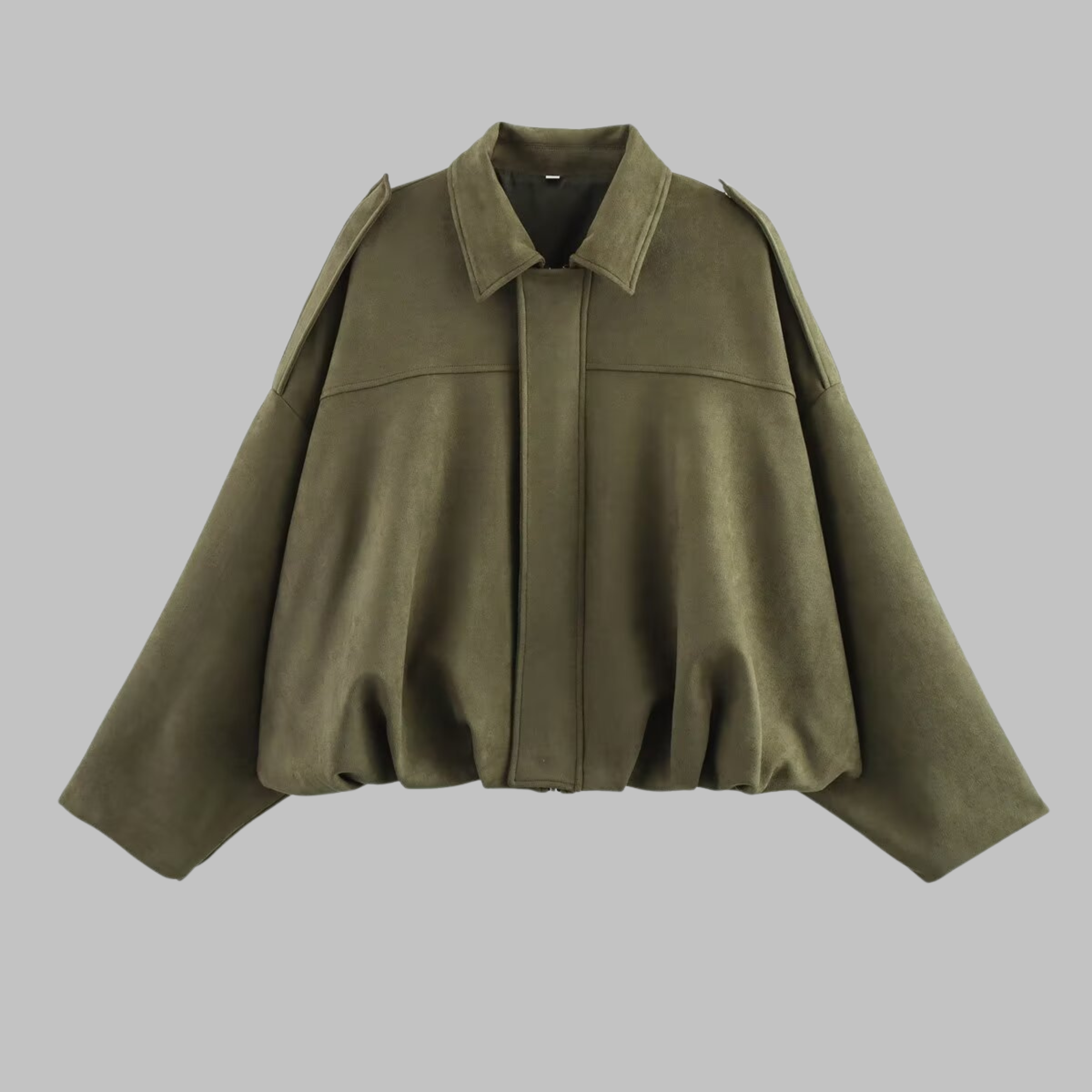 Claudette - Comfy Loose Fit Military Jacket