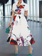 Floral Button-Front Collared Dress — Everyday Charm, Effortlessly Worn