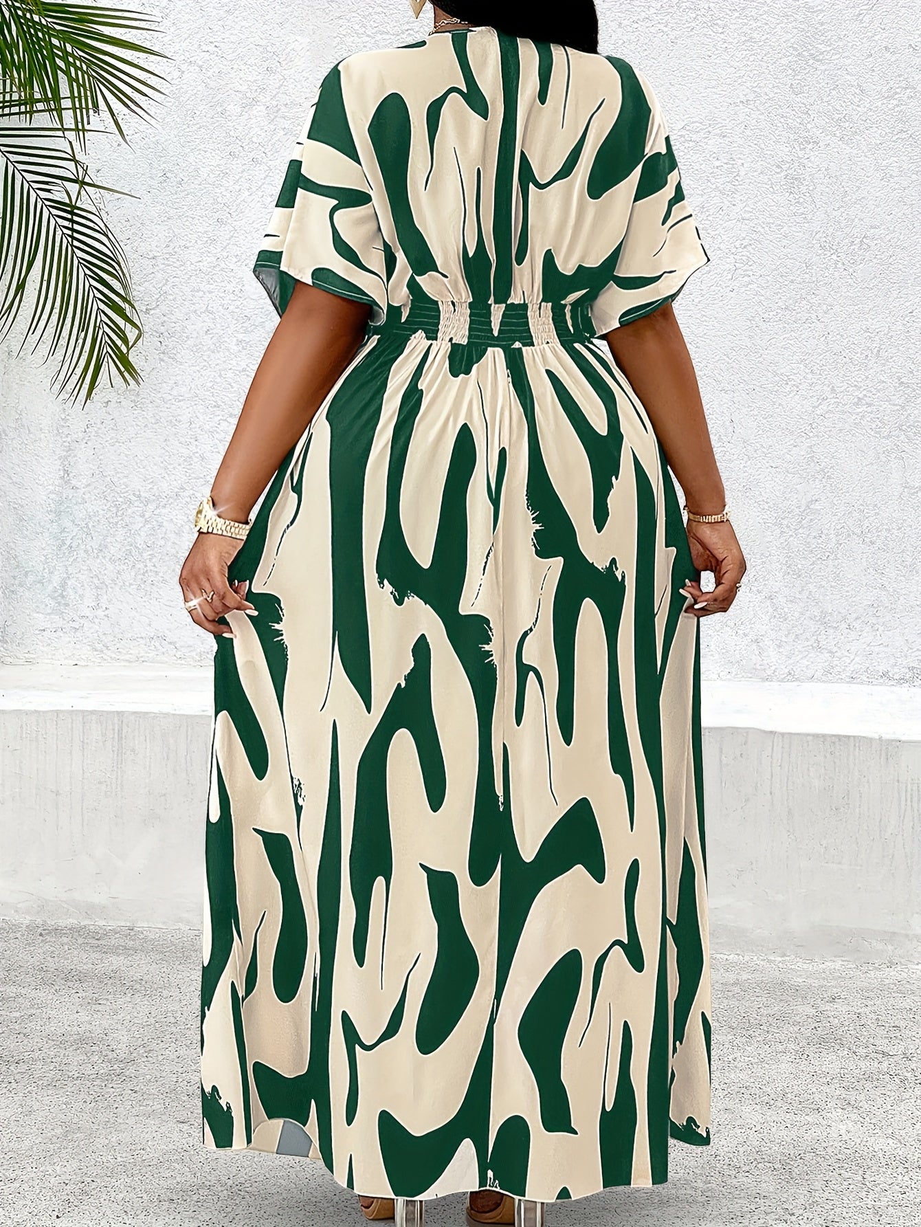 Empreinte V-Neck Printed Maxi Dress — Curated Pattern, Confident Silhouette, Effortless Presence