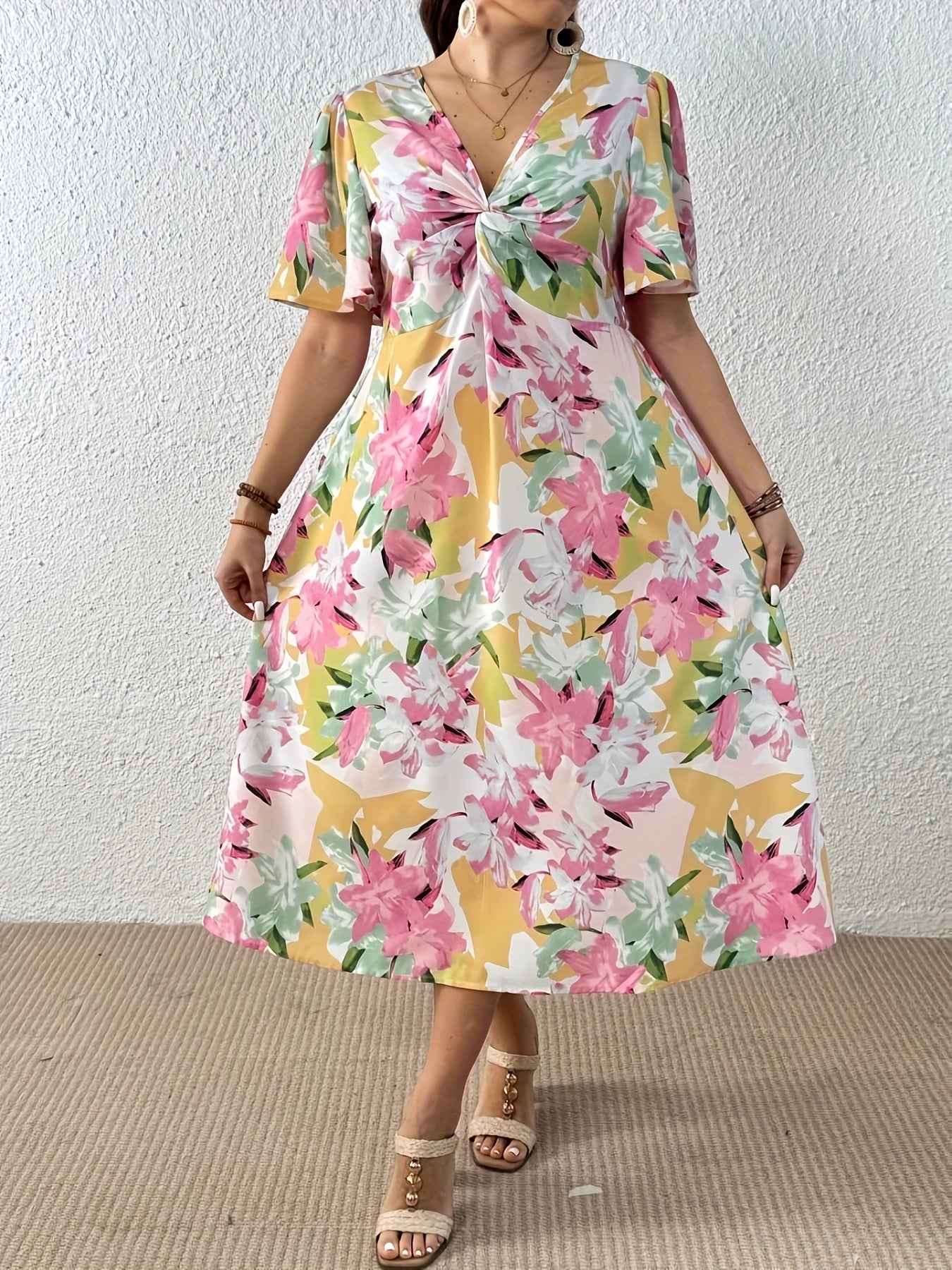 Torsade Vintage Leopard Twist-Waist Dress — Wild Heritage, Sculpted at the Centre
