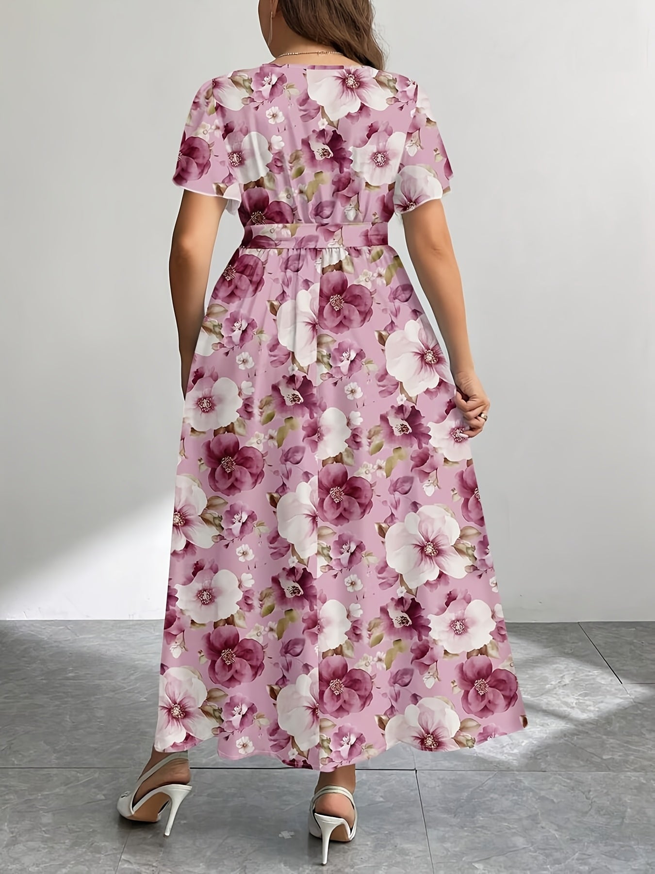 Botanical Maxi V-Neck Floral Dress — Effortless Silhouette, Endless Ease