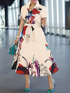 Floral Button-Front Collared Dress — Everyday Charm, Effortlessly Worn