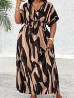 Empreinte V-Neck Printed Maxi Dress — Curated Pattern, Confident Silhouette, Effortless Presence