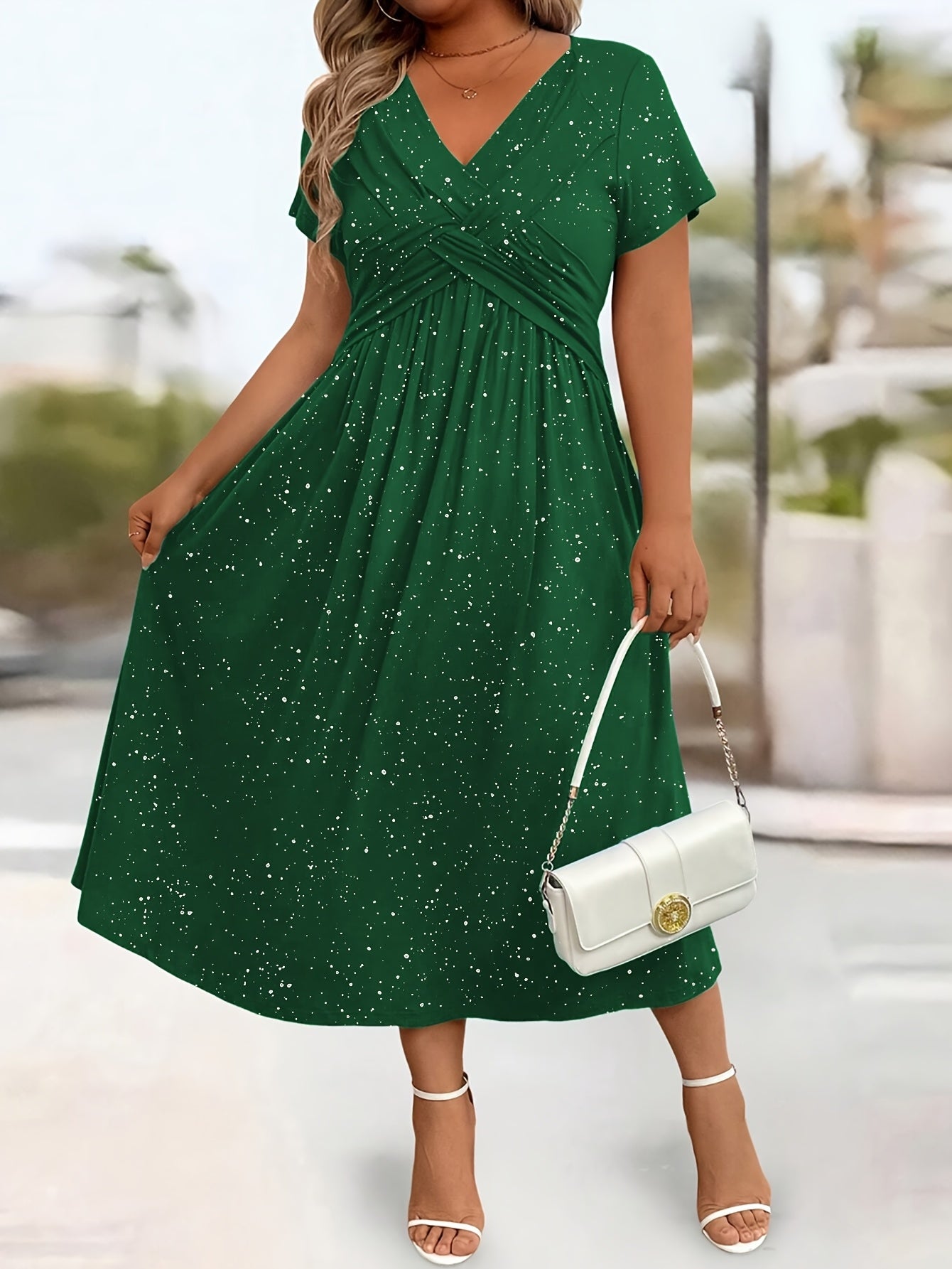 Brun Pocket Evening Dress — V-Neck Warmth, Chic Stretch, and the Gift of Pockets