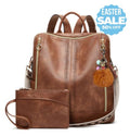 Luxury Leather 2-in-1 Convertible Backpack + Free Pouch