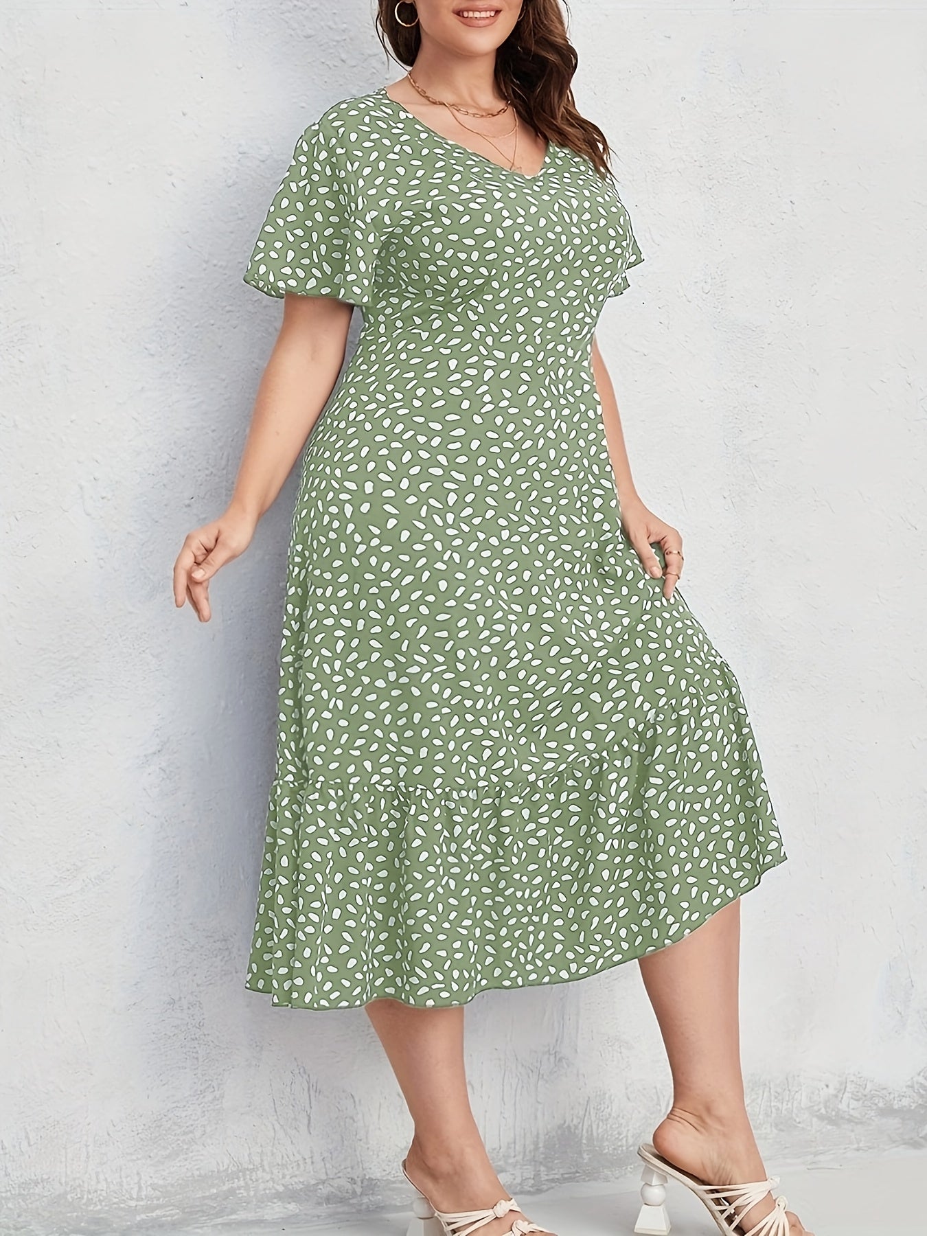 Verdure A-Line Floral Dress — Garden-Fresh Comfort in Full Bloom
