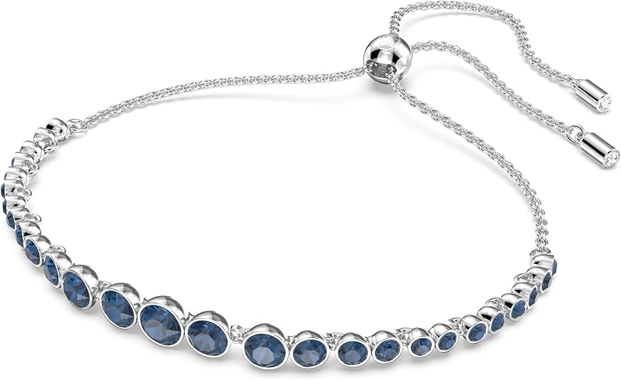 Tennis bracelet with round-cut sapphires | White gold