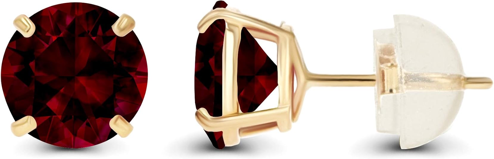 Ruby Stud Earrings | Gold