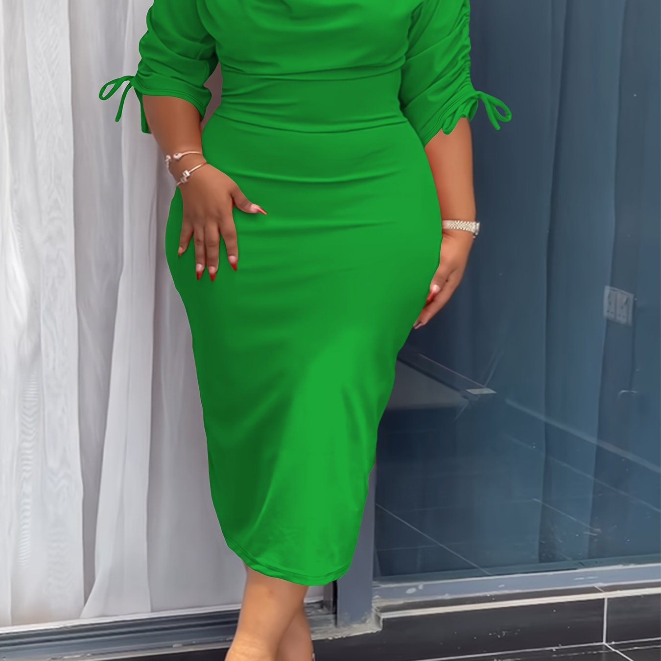 Cowl Neck Sheath Dress — Sculpted Ease, Understated Authority