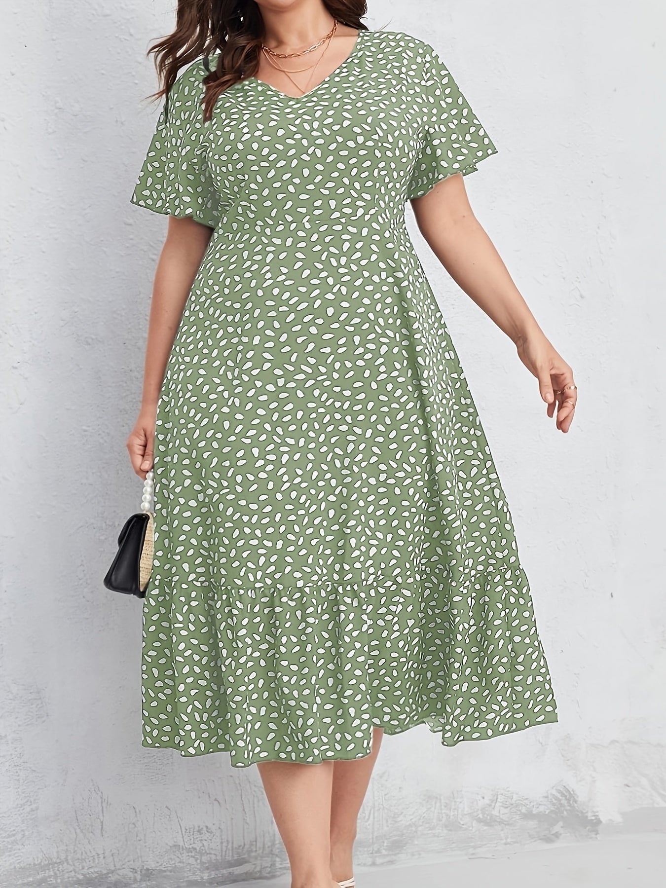 Verdure A-Line Floral Dress — Garden-Fresh Comfort in Full Bloom