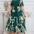 Floral Belted V-Neck Longline Dress — Spring Bloom, Effortlessly Cinched