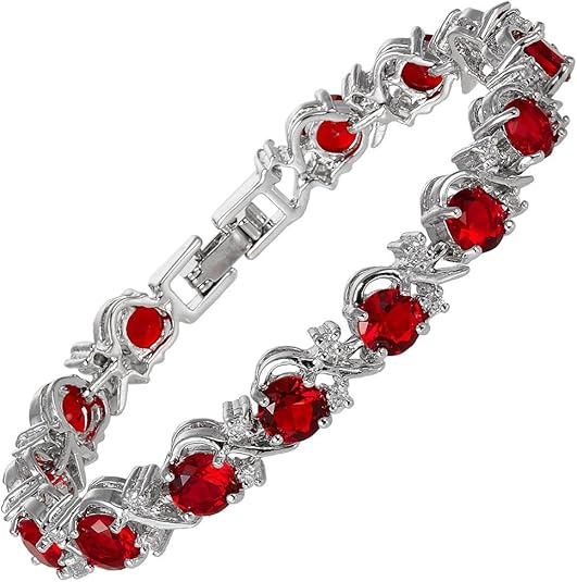 Ruby Tennis Bracelet | White Gold