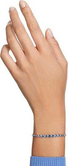 Tennis bracelet with round-cut sapphires | White gold