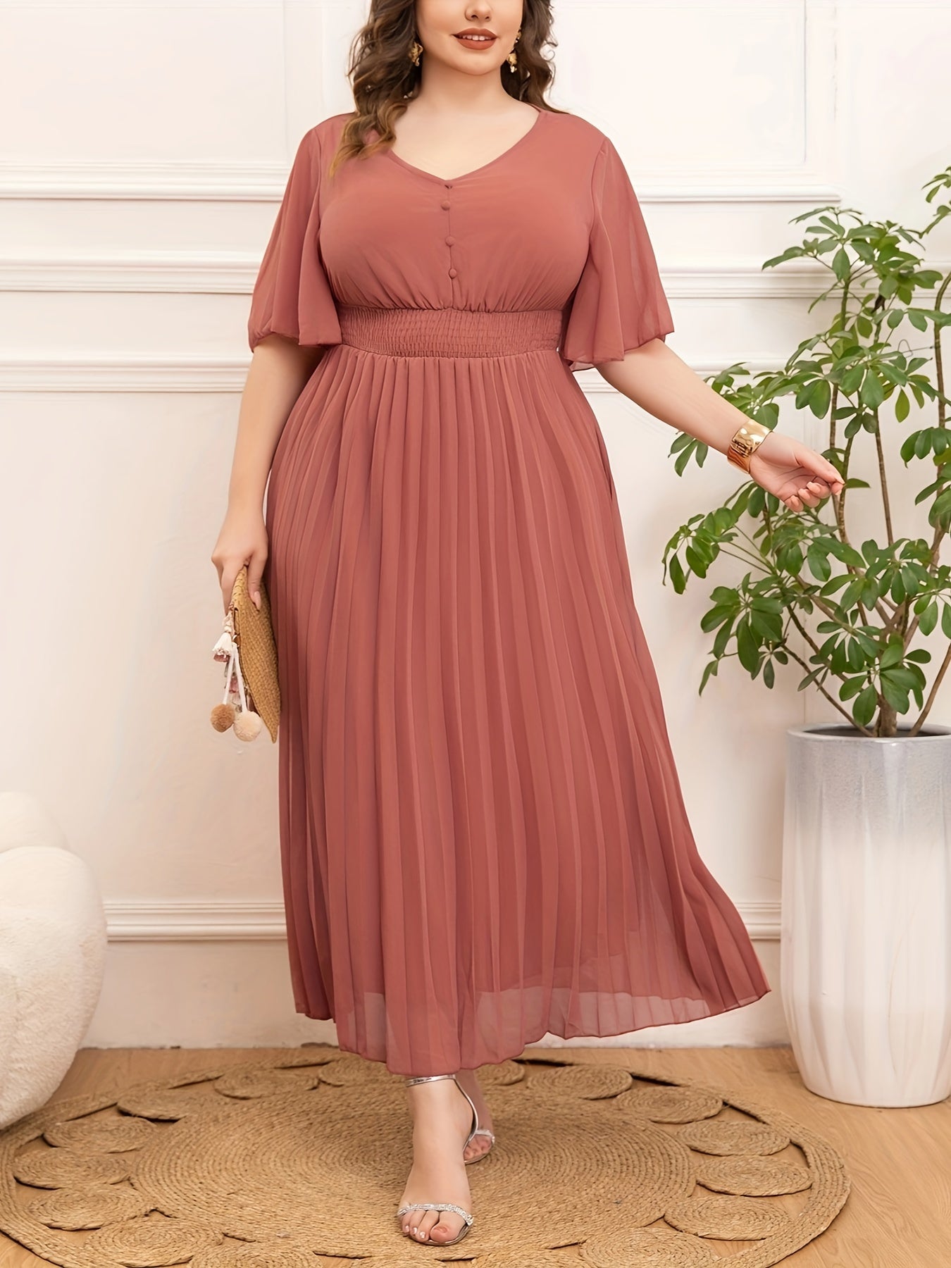 Sérène Pleated Dress — Effortless Drape for the Quietly Confident Woman