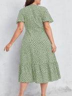 Verdure A-Line Floral Dress — Garden-Fresh Comfort in Full Bloom