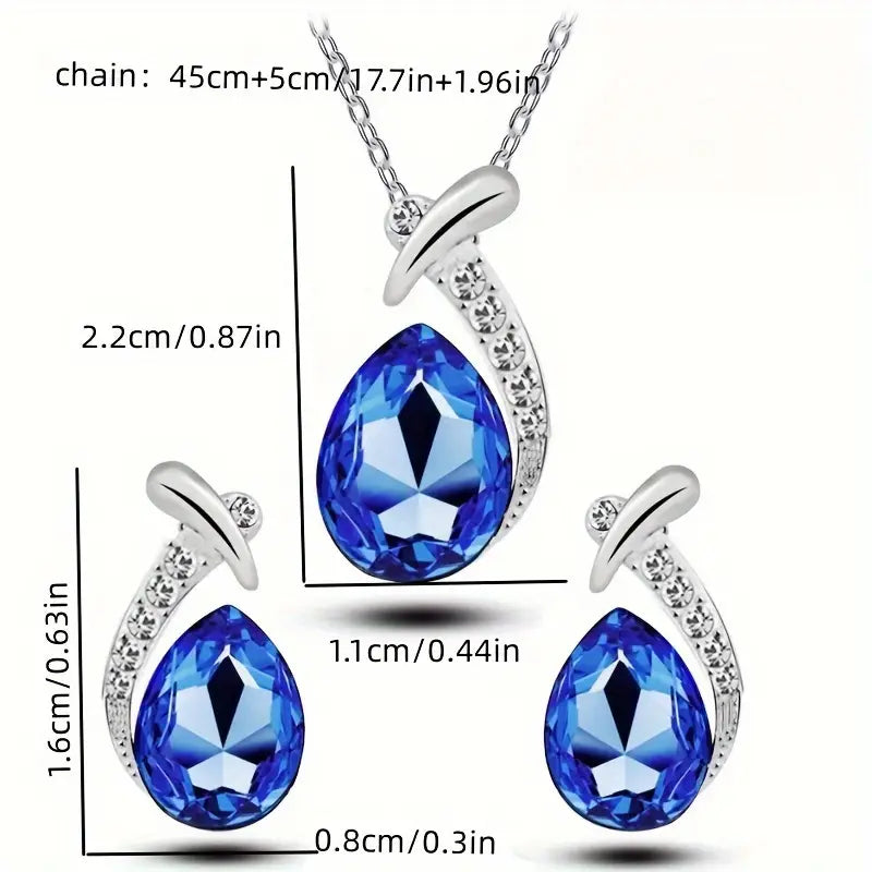 Classic Jewelry Set Mermaid Elegance | White Gold