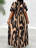 Empreinte V-Neck Printed Maxi Dress — Curated Pattern, Confident Silhouette, Effortless Presence