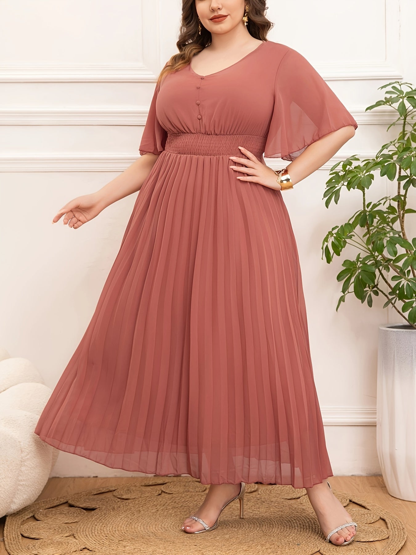 Sérène Pleated Dress — Effortless Drape for the Quietly Confident Woman