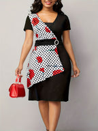 Oblique High-Waist Asymmetrical Dress — Sculptural Edge for Everyday Elegance