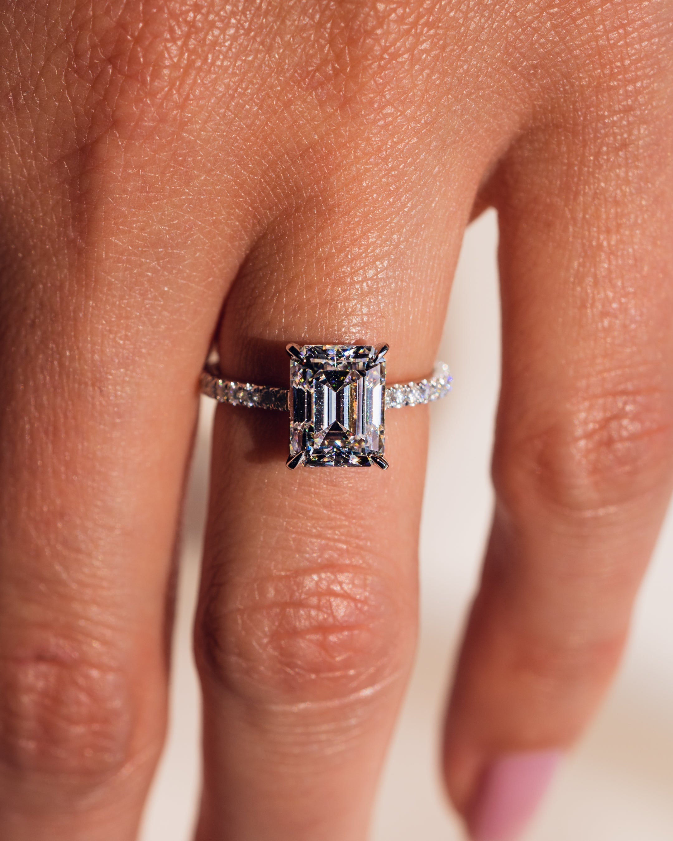 Jasmin (with Pavé) - Emerald | Silver