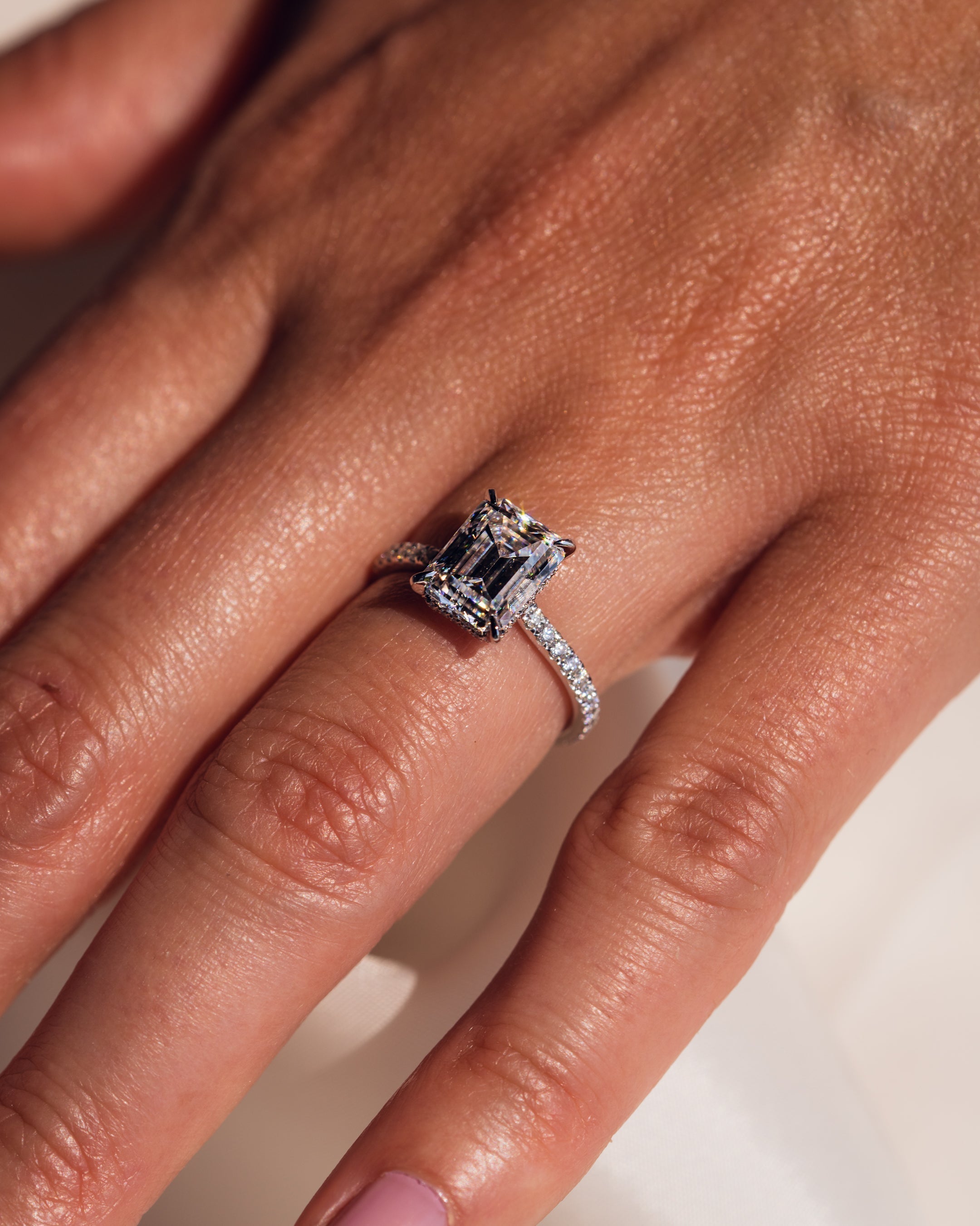 Jasmin (with Pavé) - Emerald | Silver