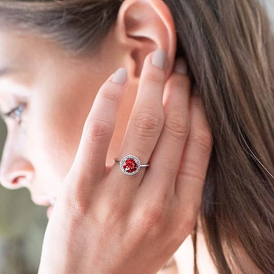 Ruby Ring “Crimson Glow Promise” | White Gold