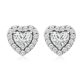 Luna Heart Earrings | Whitegold