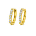 Moissanite Huggie Earrings | Gold