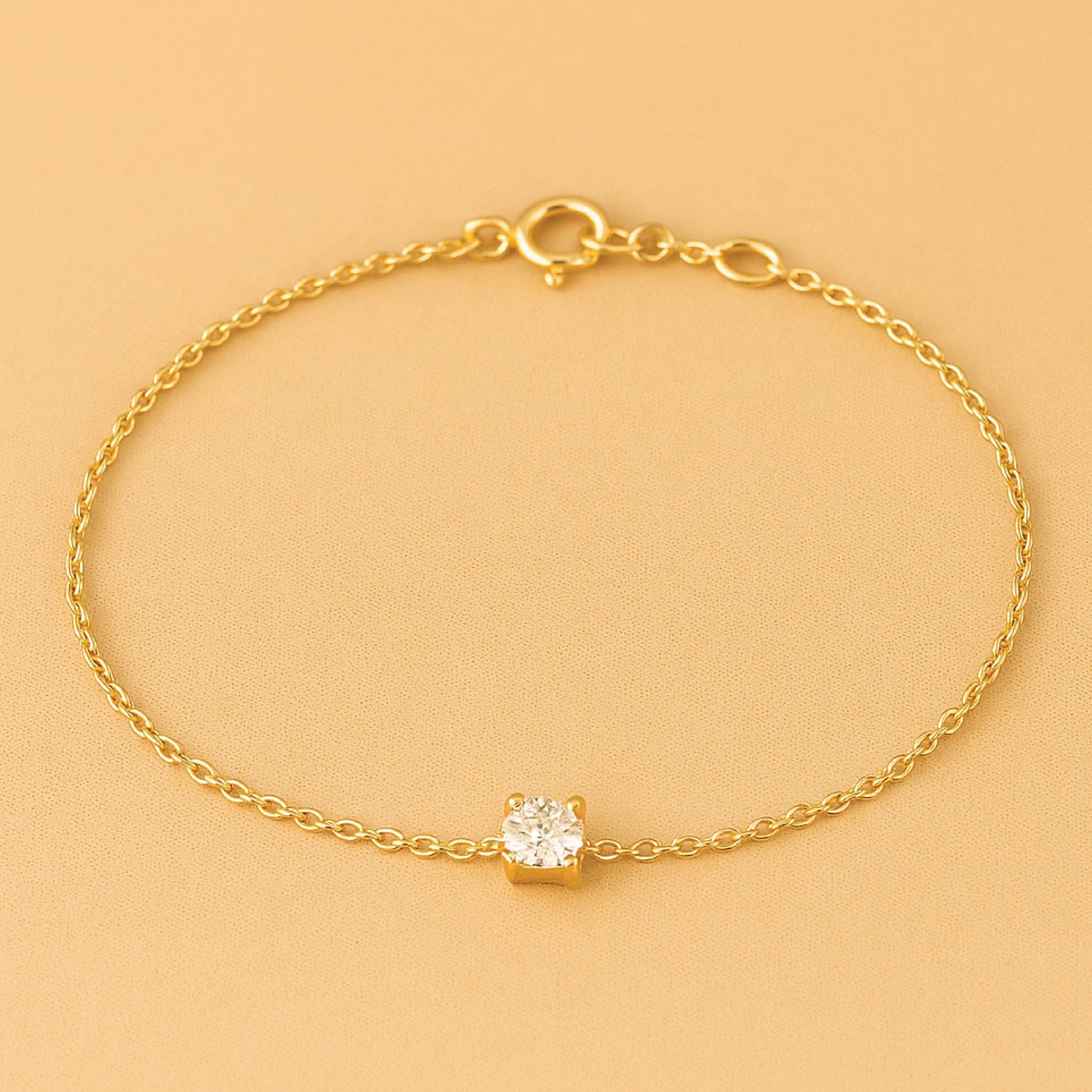 Cléa Sparkling Moissanite Bracelet in Gold