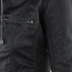 Pia | Modern leather jacket with hood