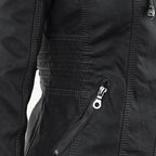 Pia | Modern leather jacket with hood