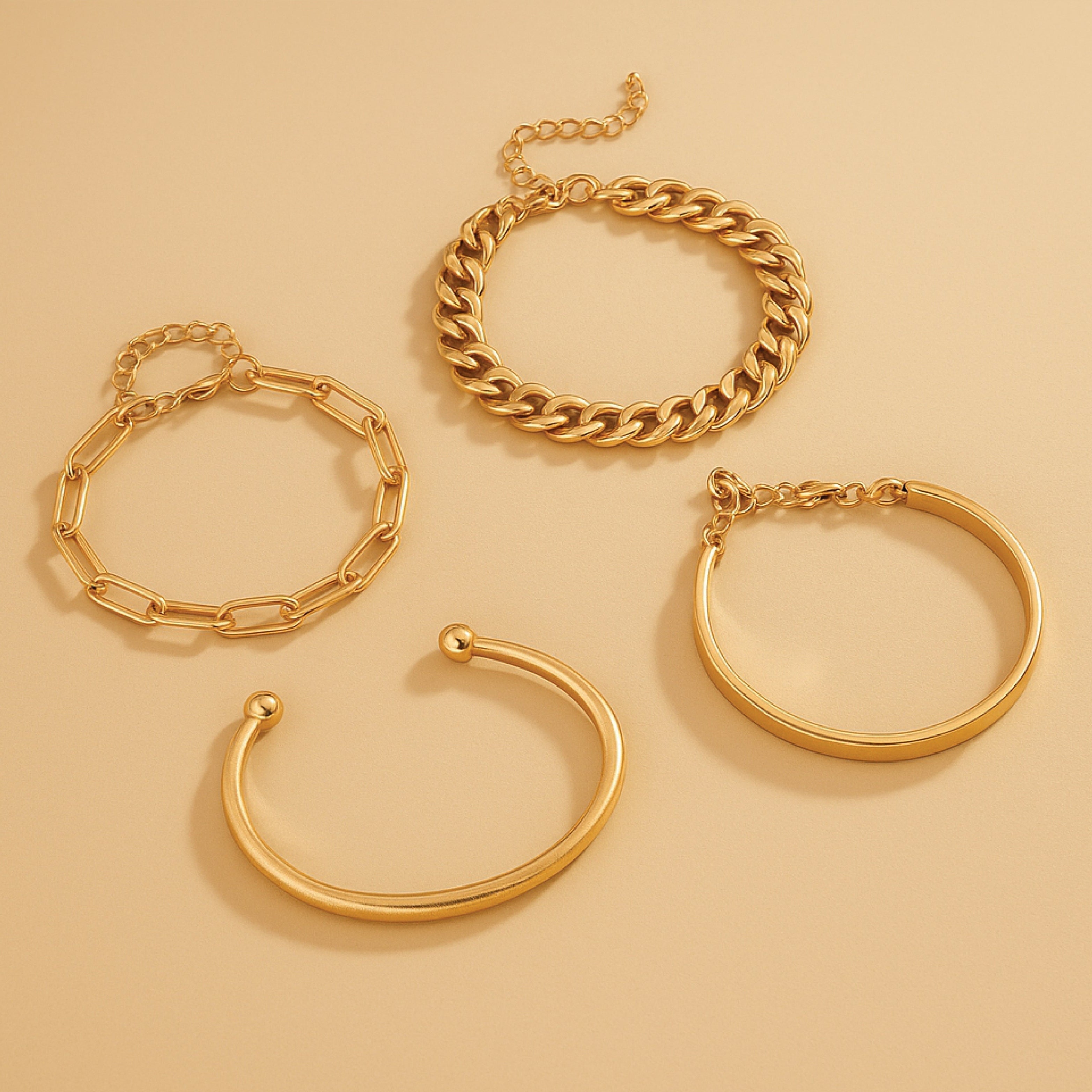 Elan Mercer Gold Bracelet Set