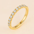 Moissanite Eternity Ring in Golden Glow