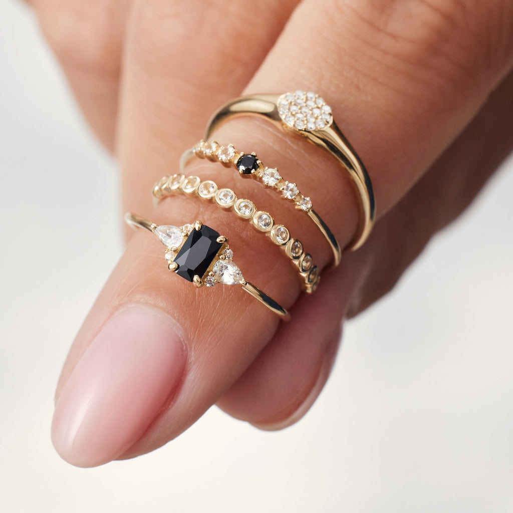 Diamond Bubble Ring | Gold