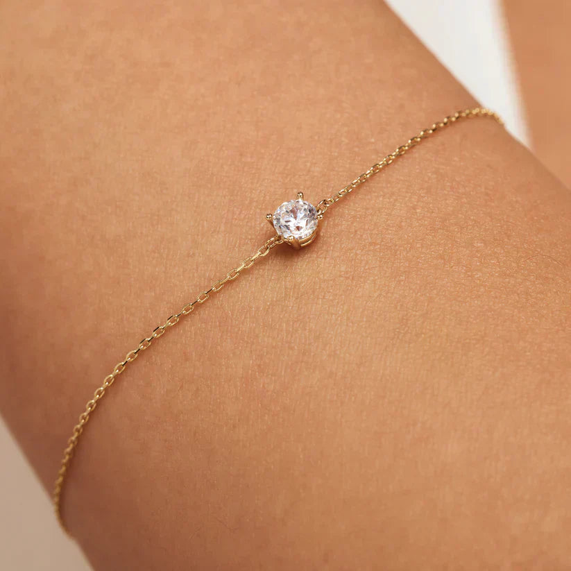 Cléa Sparkling Moissanite Bracelet in Gold