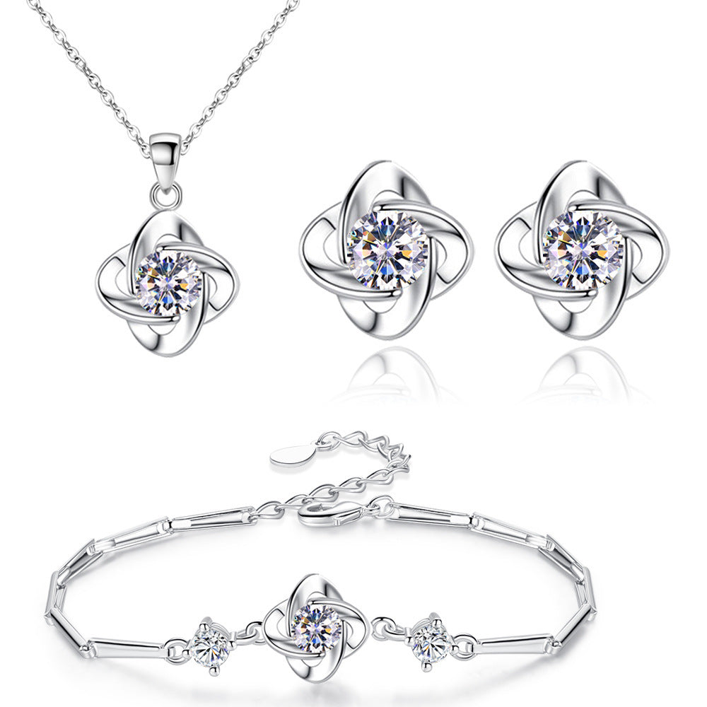 Seren Klee Bow Set | White Gold