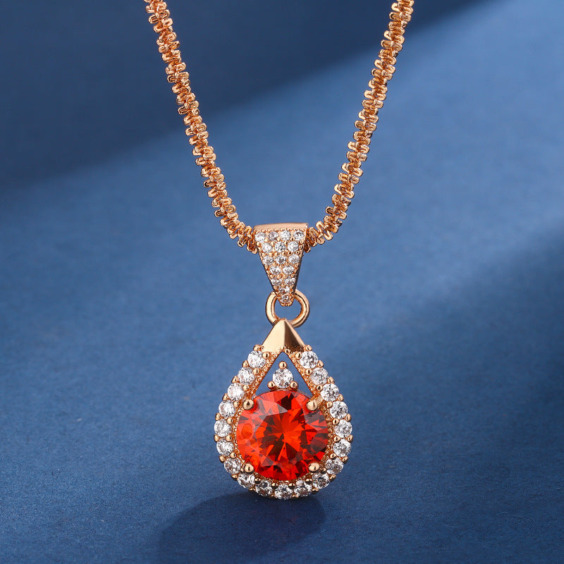 Carmine Red Champagne Set | Rose Gold