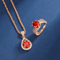 Carmine Red Champagne Set | Rose Gold