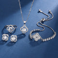 Aria Cloverleaf Charm Set | White Gold