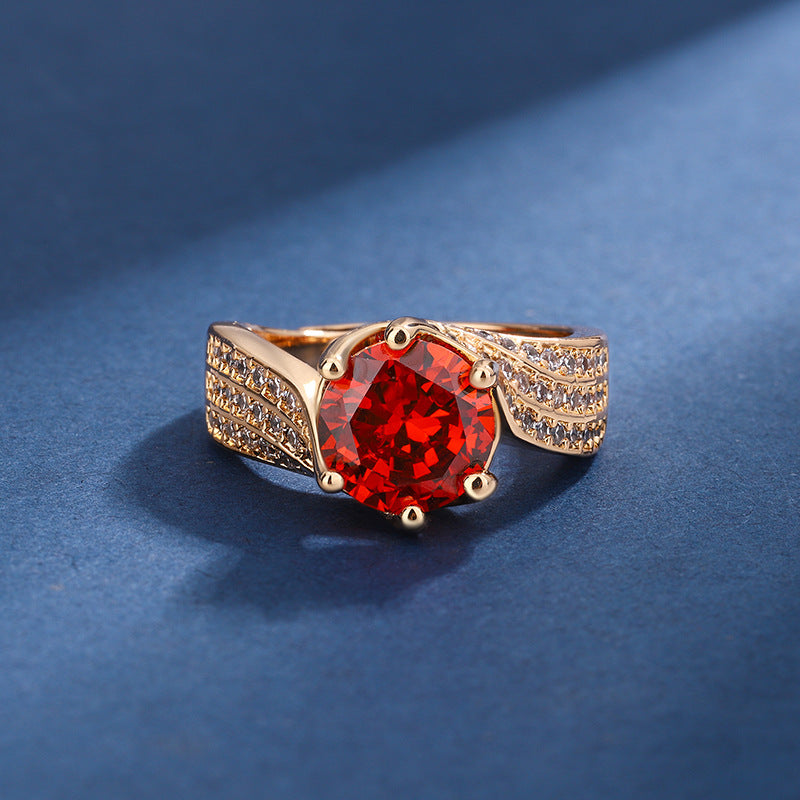 Carmine Red Champagne Set | Rose Gold