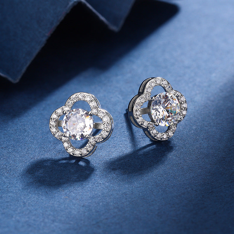 Aria Cloverleaf Charm Set | White Gold