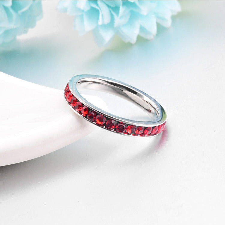 Ruby Eternity Ring | White Gold
