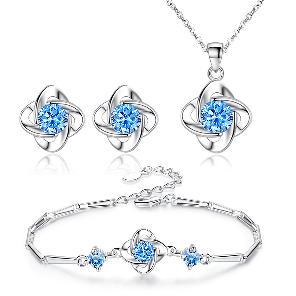 Seren Klee Loop Set Blue | White Gold