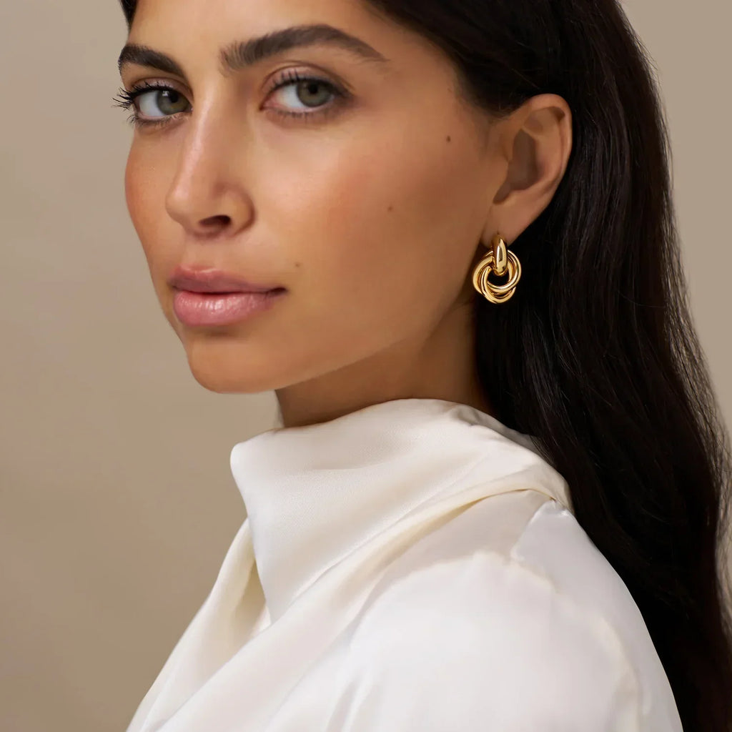 Statement Entwined Earrings | Gold