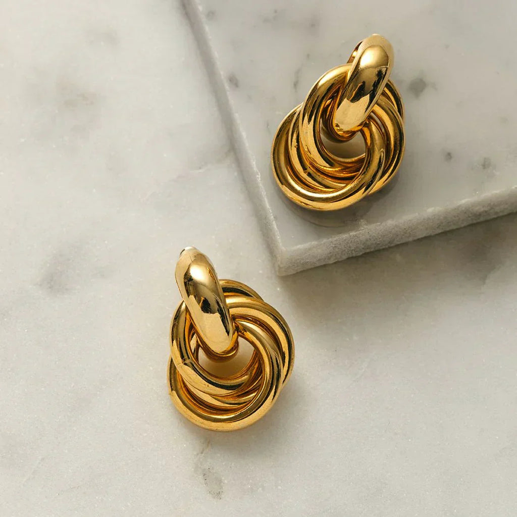 Statement Entwined Earrings | Gold