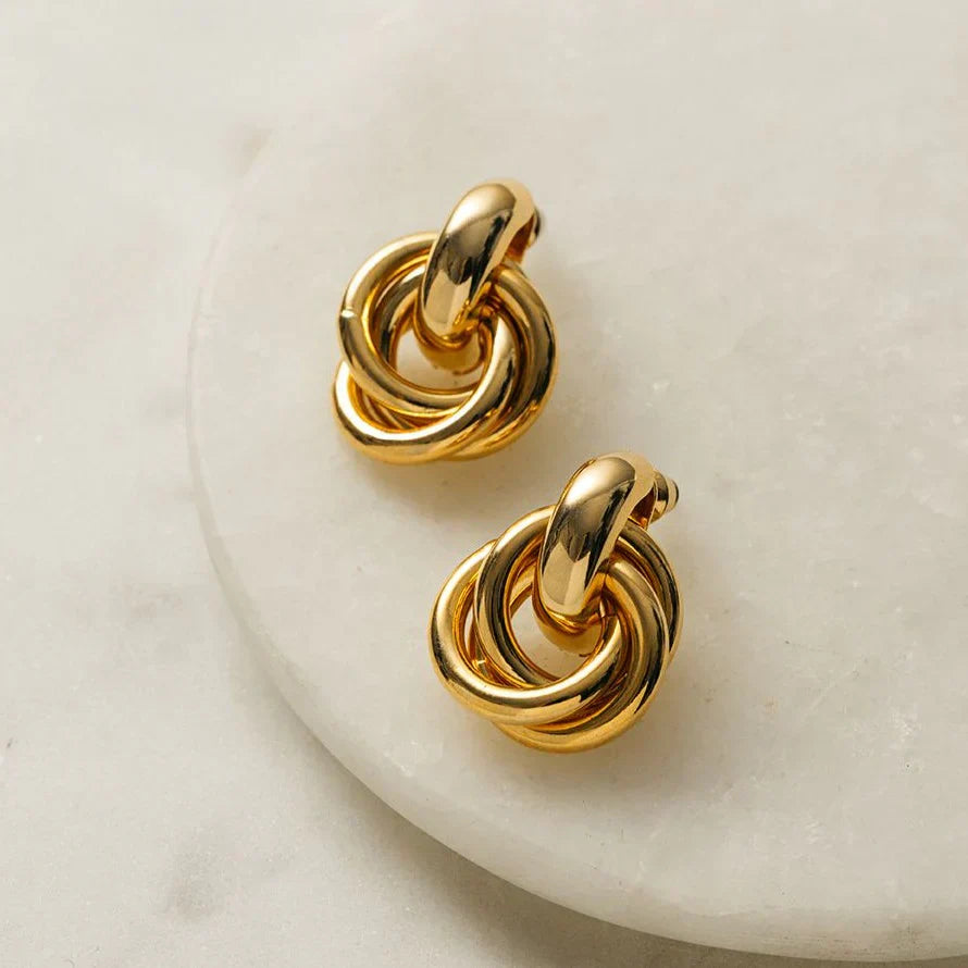 Statement Entwined Earrings | Gold