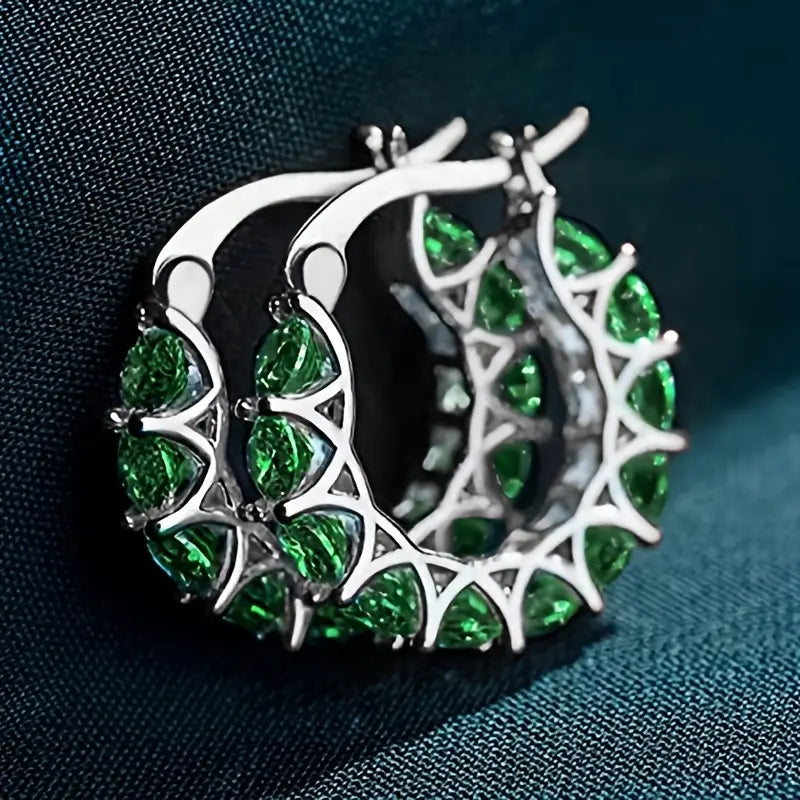 Elena Hoops | White Gold