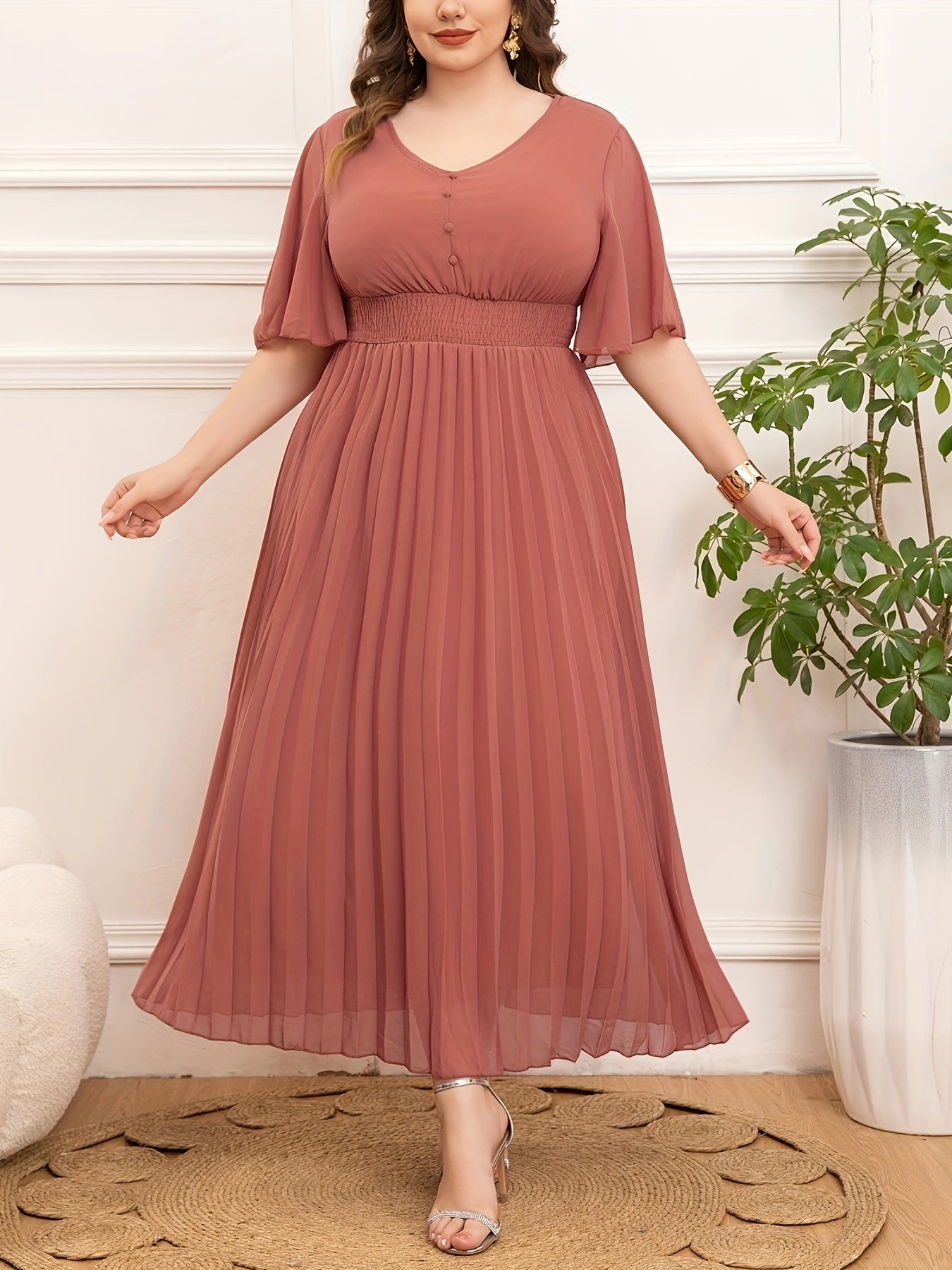 Sérène Pleated Dress — Effortless Drape for the Quietly Confident Woman