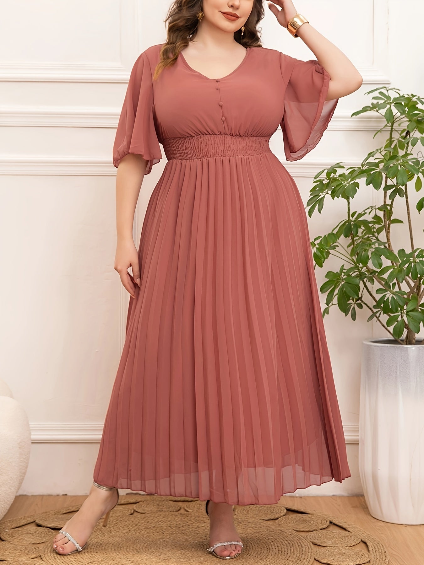 Sérène Pleated Dress — Effortless Drape for the Quietly Confident Woman