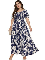 Maroon & White Floral A-Line Floor-Length Gown — Formal Grandeur, Quietly Worn